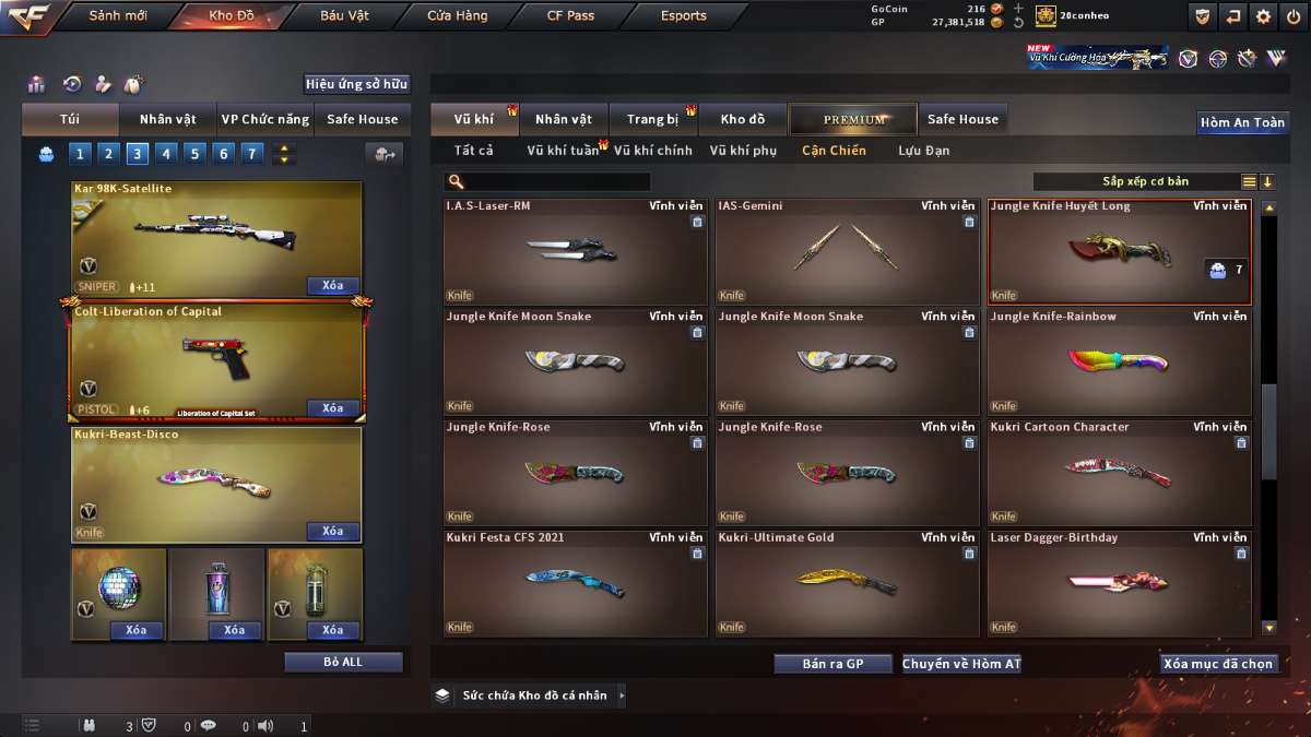 shop acc cf uy tin gia re